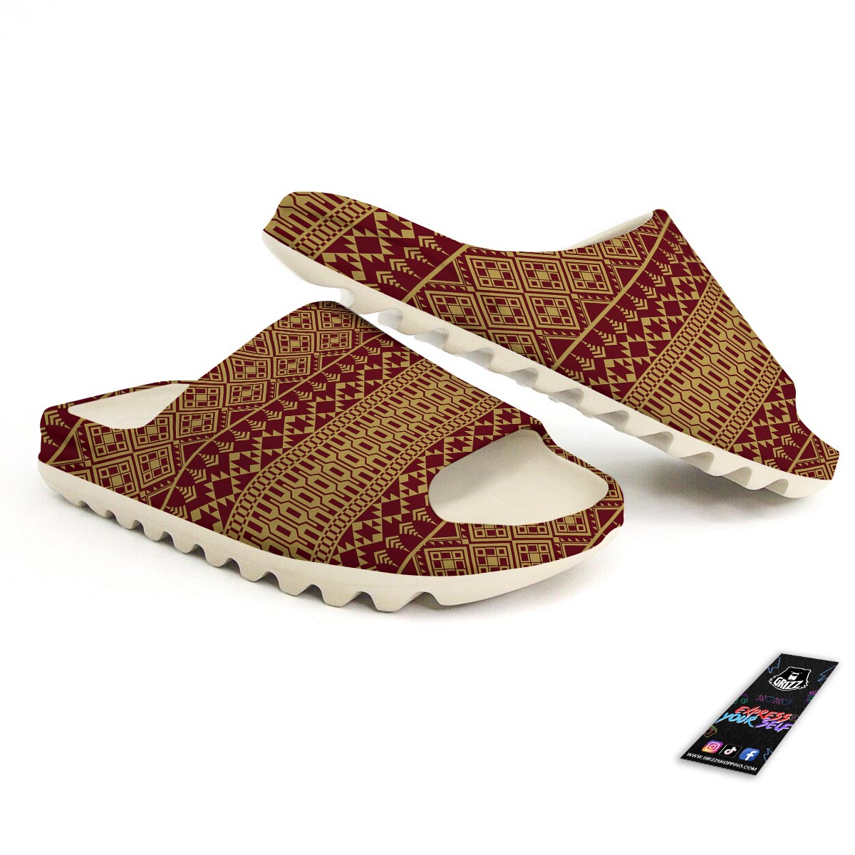 Thai Traditional Print Pattern Sandals-grizzshop