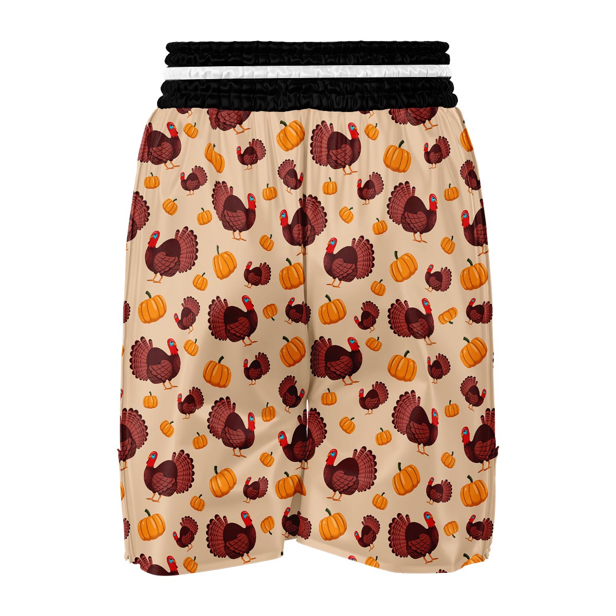 Thankgiving Turkey Pattern Print Boxing Shorts-grizzshop