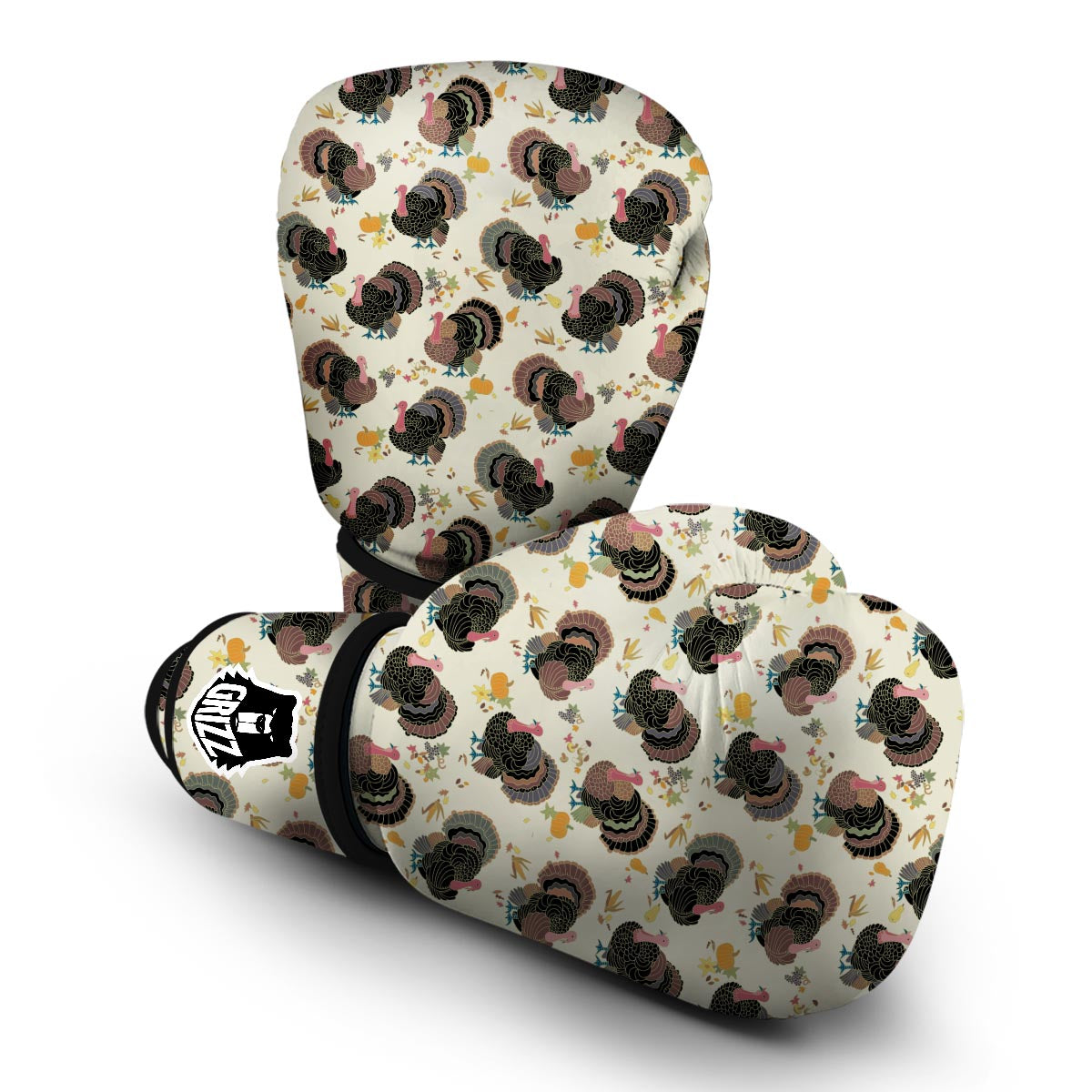 Thankgiving Turkey Print Pattern Boxing Gloves-grizzshop