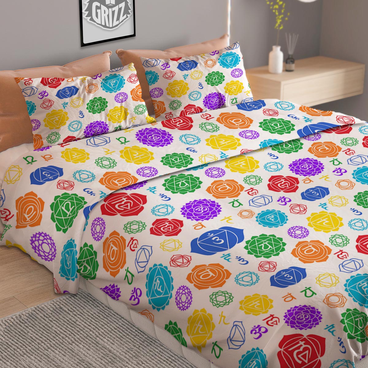 Tropical Floral Pink And Teal Print Pattern Duvet Cover Bedding Set