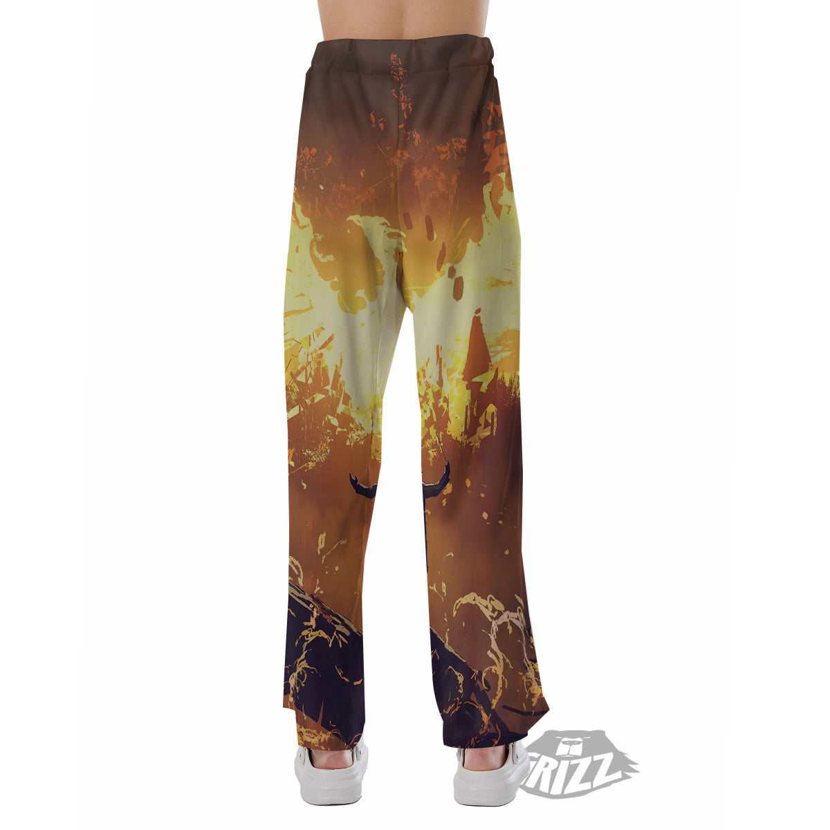 The Man And Phoenix Print Pajama Pants-grizzshop