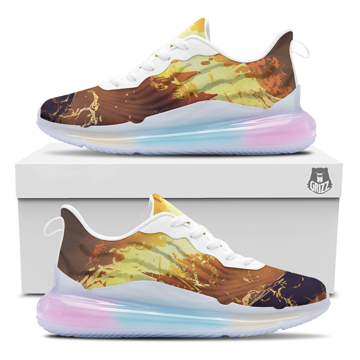 The Man And Phoenix Print Running Sneakers-grizzshop
