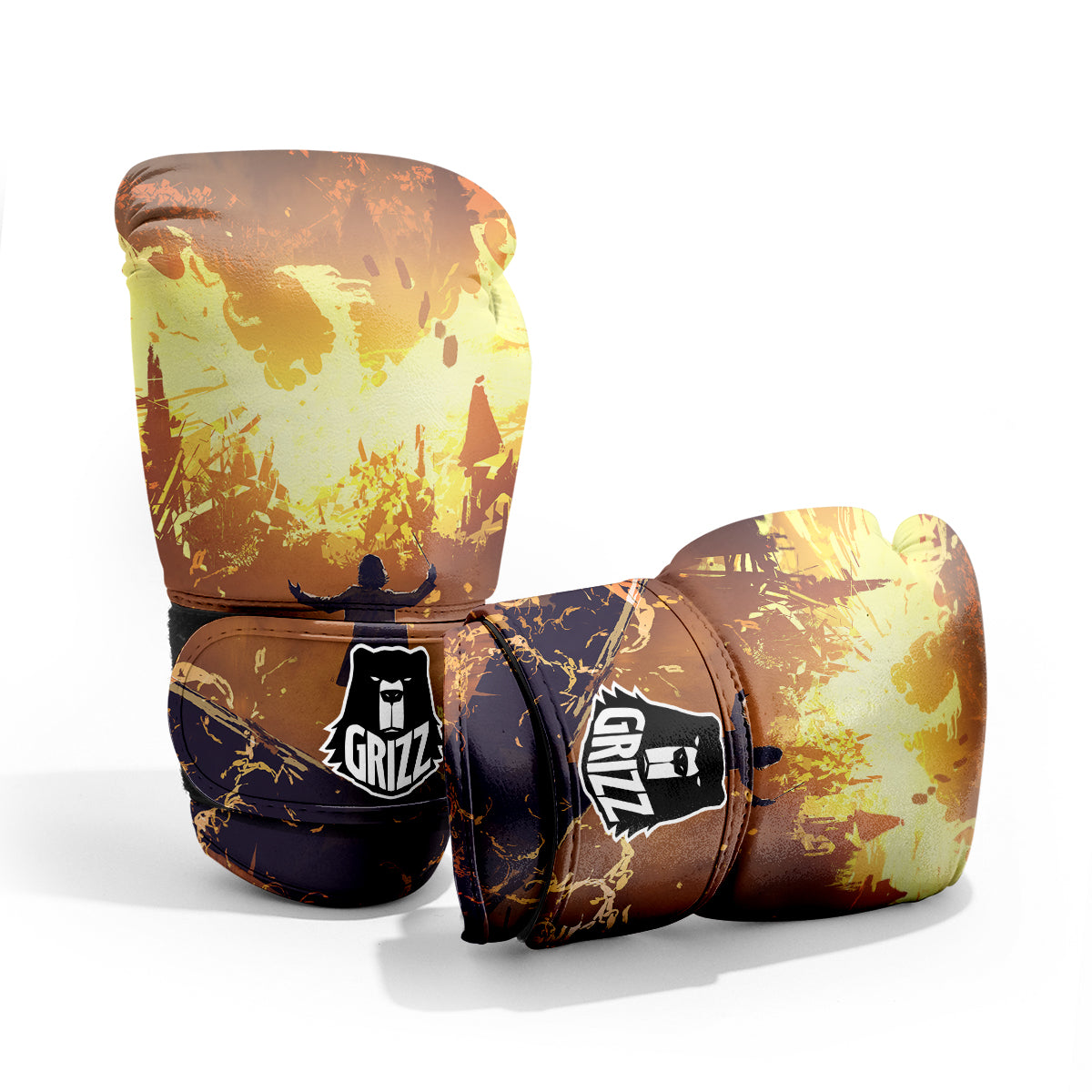 The Man And Phoenix Print Pro Boxing Glove