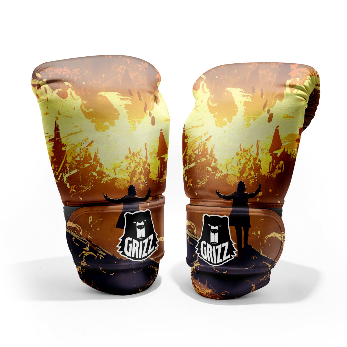 The Man And Phoenix Print Pro Boxing Glove