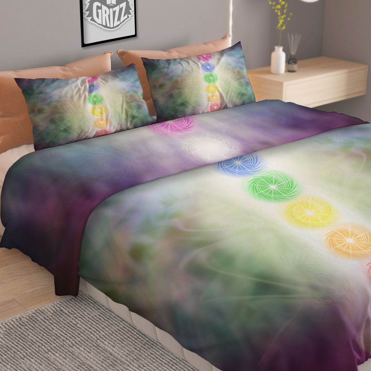 Tropical Hawaii Colorful Print Pattern Duvet Cover Bedding Set