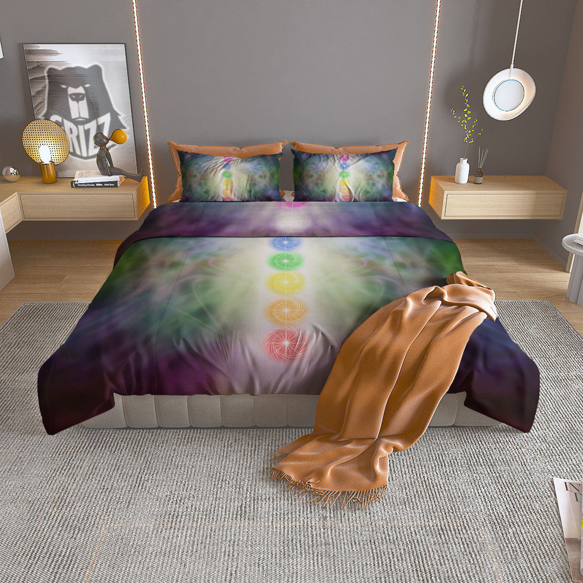Tropical Hawaii Colorful Print Pattern Duvet Cover Bedding Set