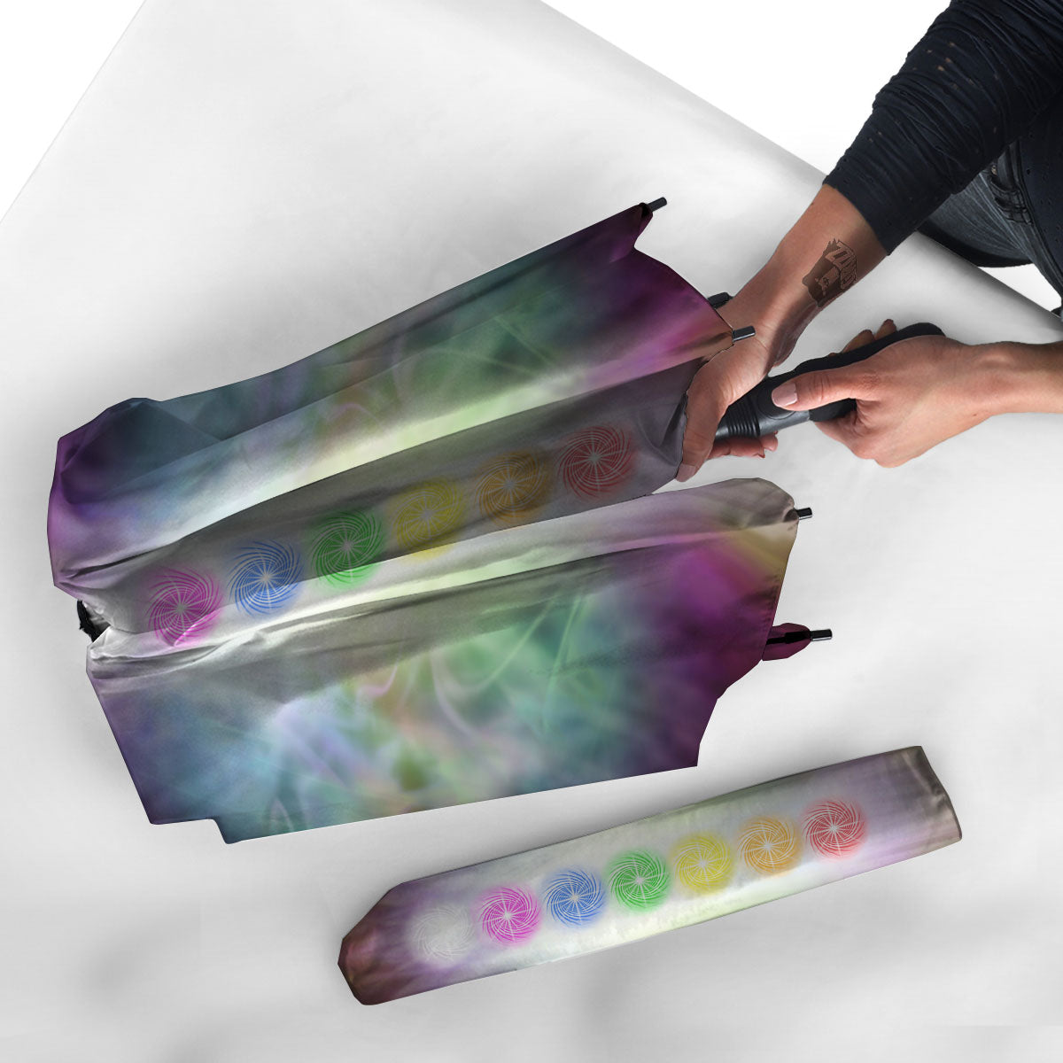 The Seven Chakras And Reiki Print Umbrella-grizzshop