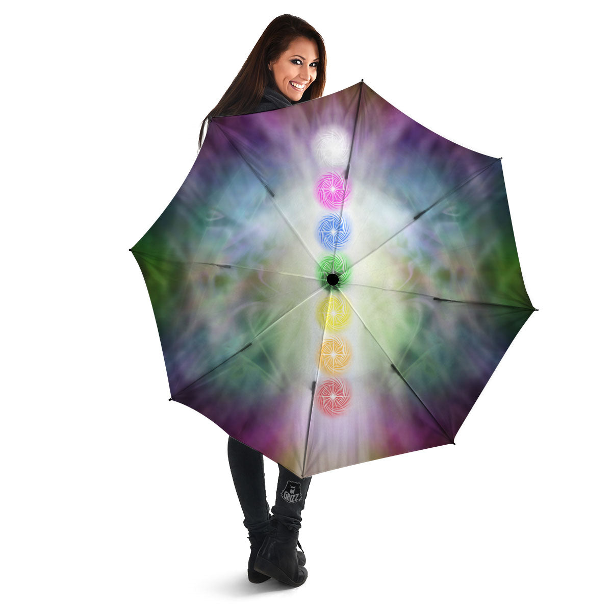 The Seven Chakras And Reiki Print Umbrella-grizzshop