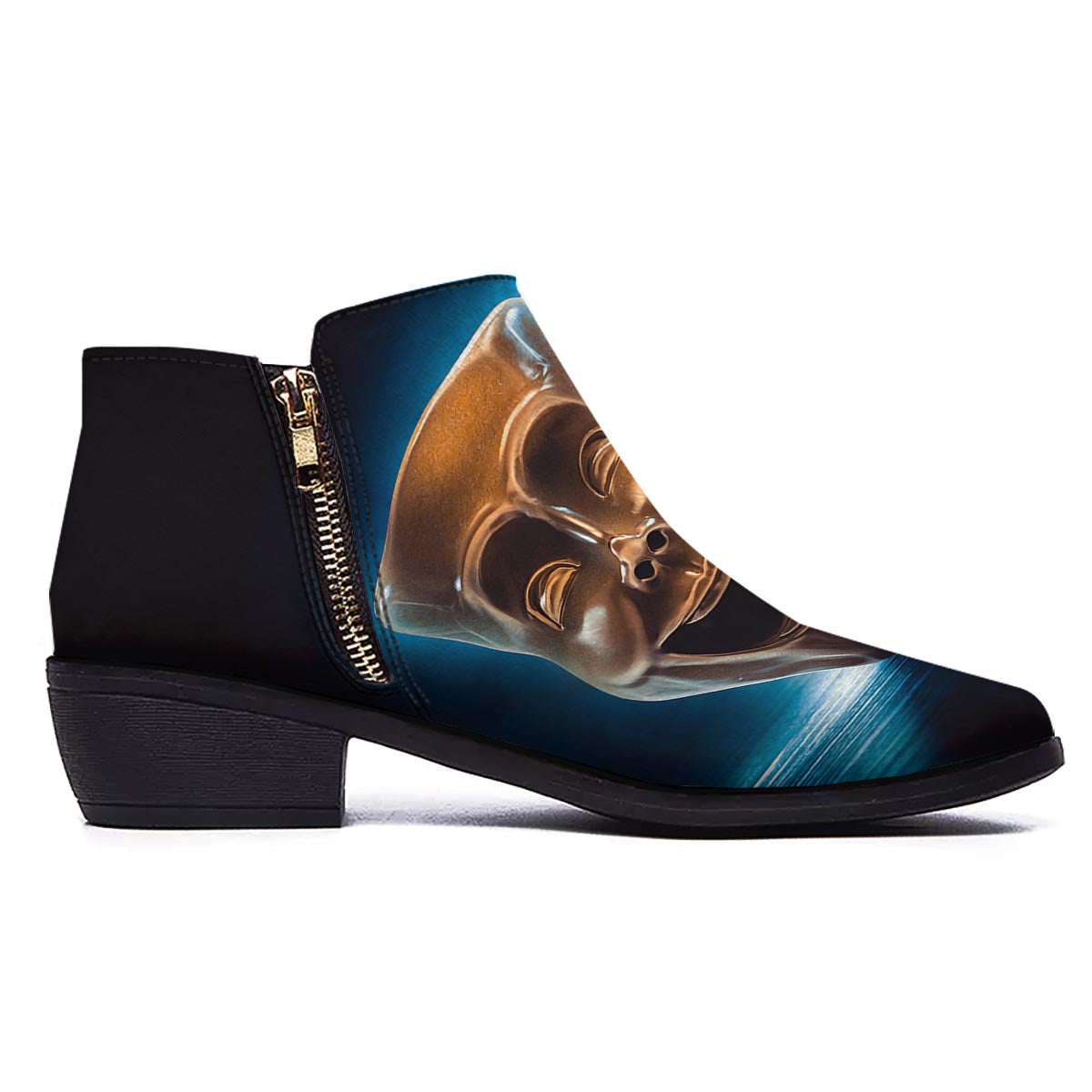 The Theatre Masks Sock And Buskin Ankle Boots-grizzshop