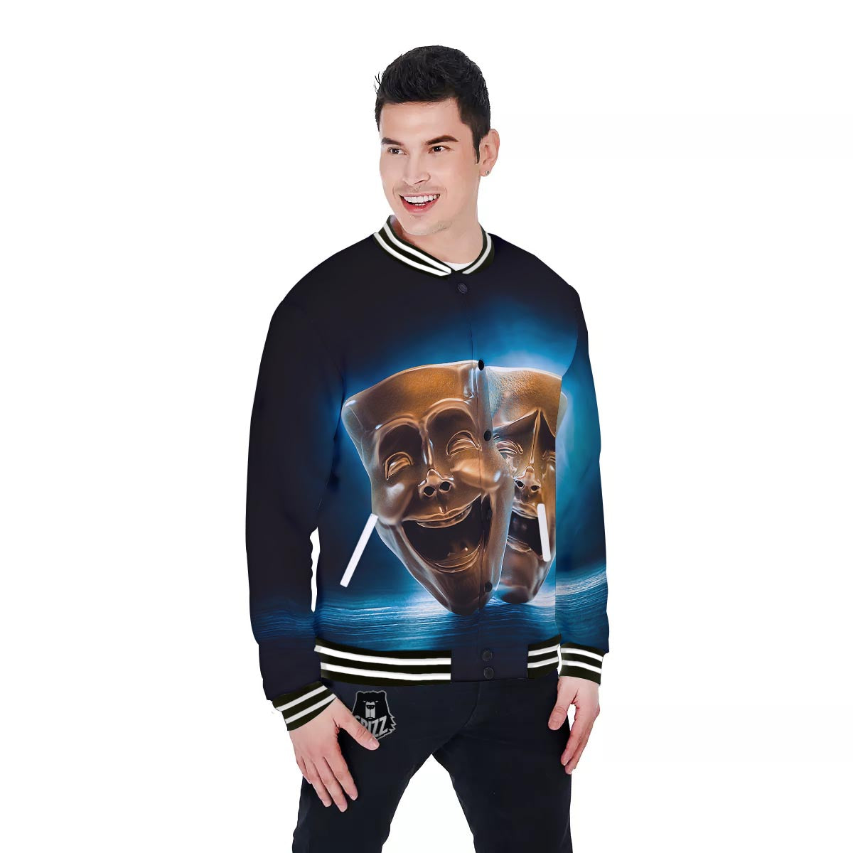 The Theatre Masks Sock And Buskin Baseball Jacket-grizzshop