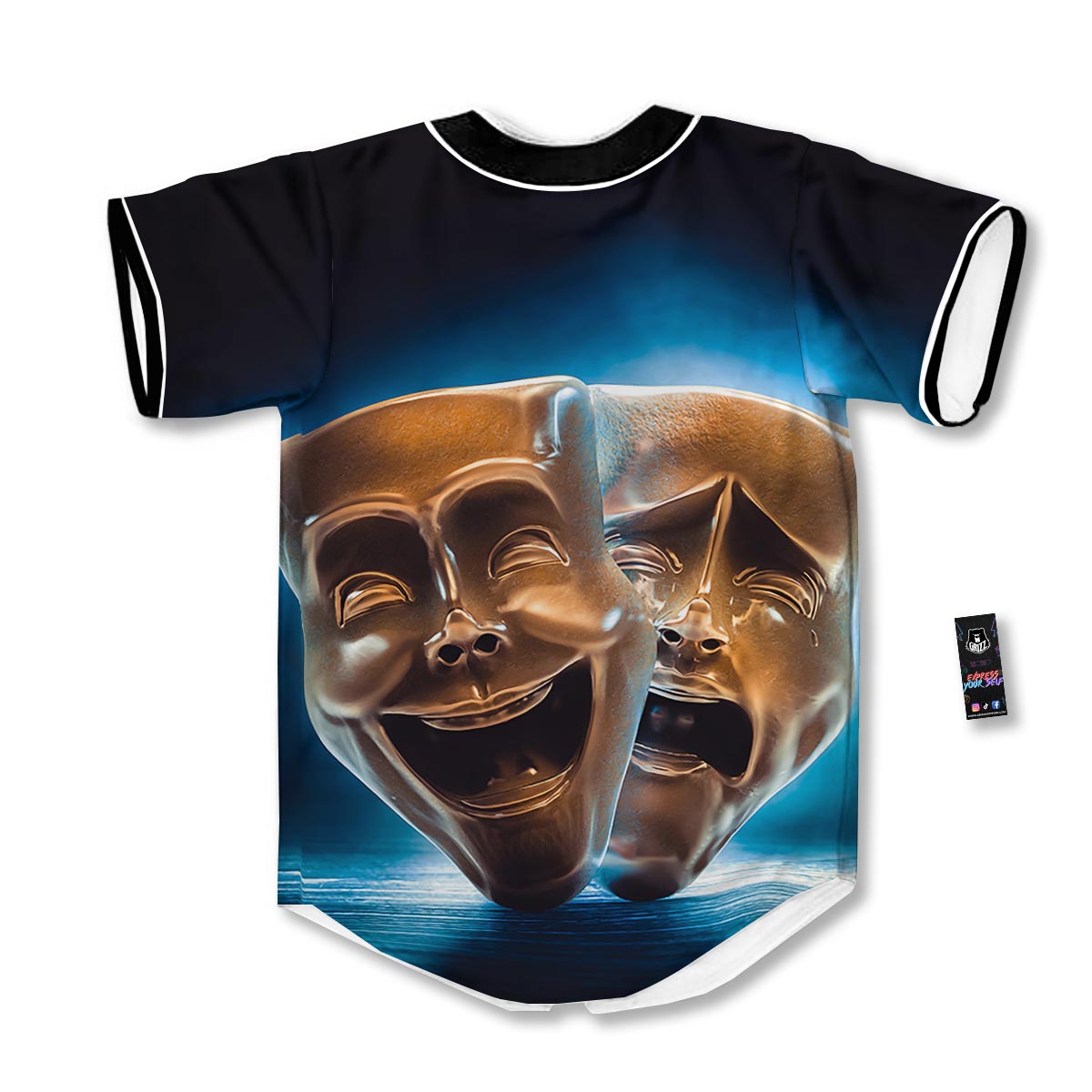 The Theatre Masks Sock And Buskin Baseball Jersey-grizzshop