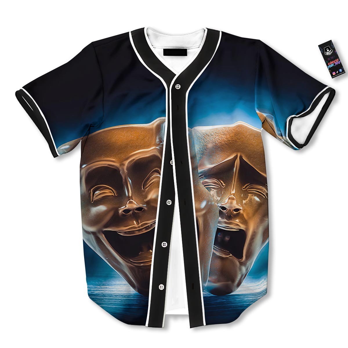 The Theatre Masks Sock And Buskin Baseball Jersey-grizzshop