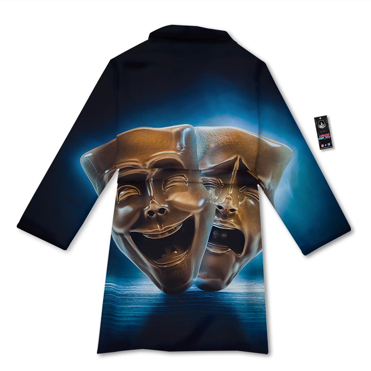 The Theatre Masks Sock And Buskin Bathrobe-grizzshop