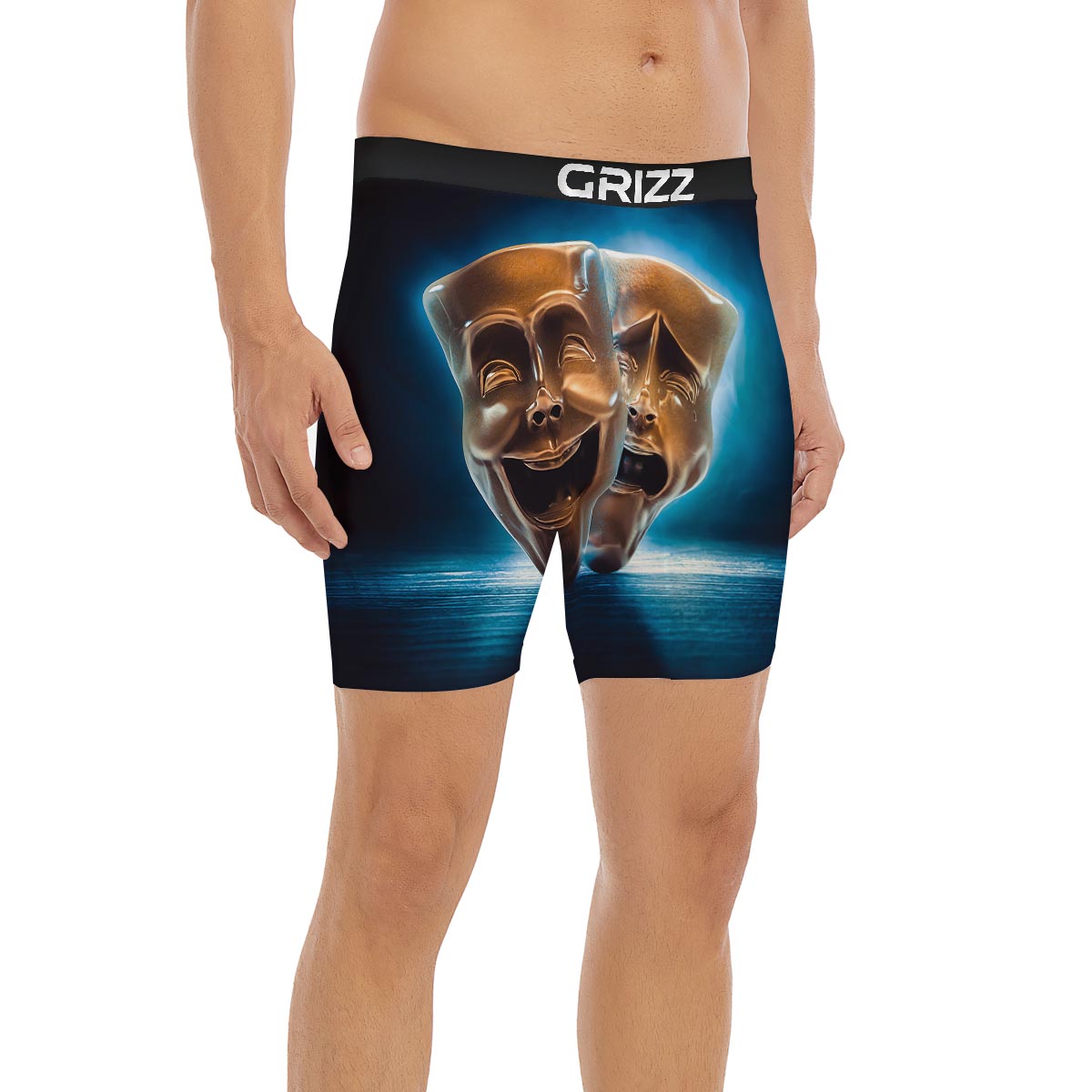 The Theatre Masks Sock And Buskin Boxer Briefs-grizzshop