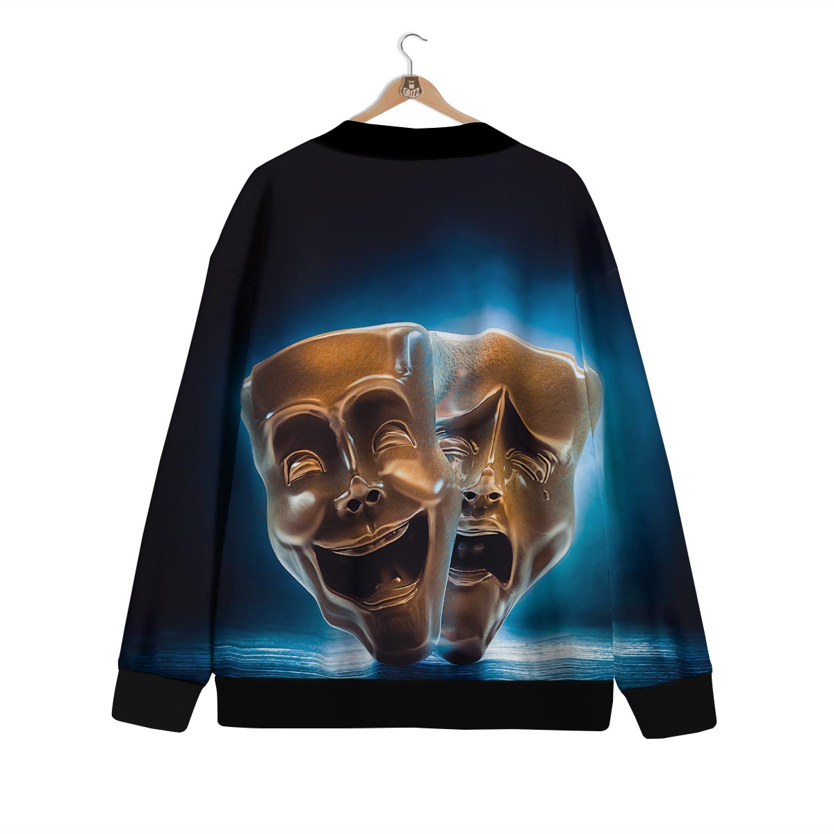 The Theatre Masks Sock And Buskin Cardigan-grizzshop