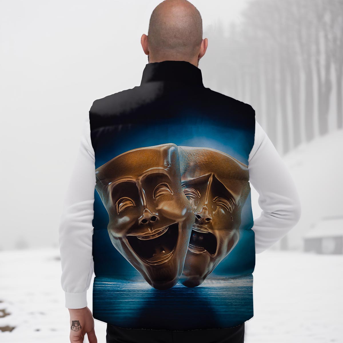 The Theatre Masks Sock And Buskin Down Vest