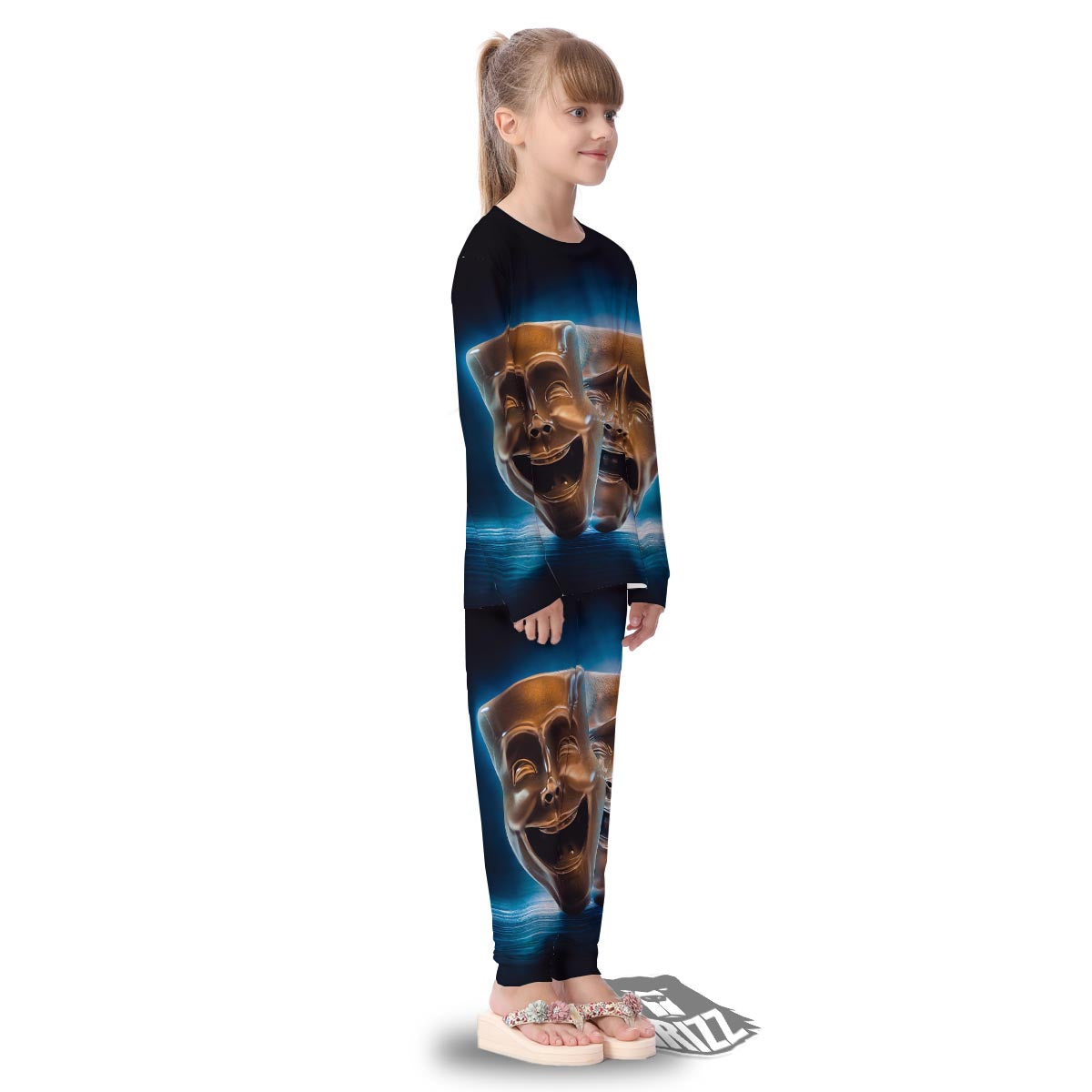 The Theatre Masks Sock And Buskin Kid's Pajamas-grizzshop