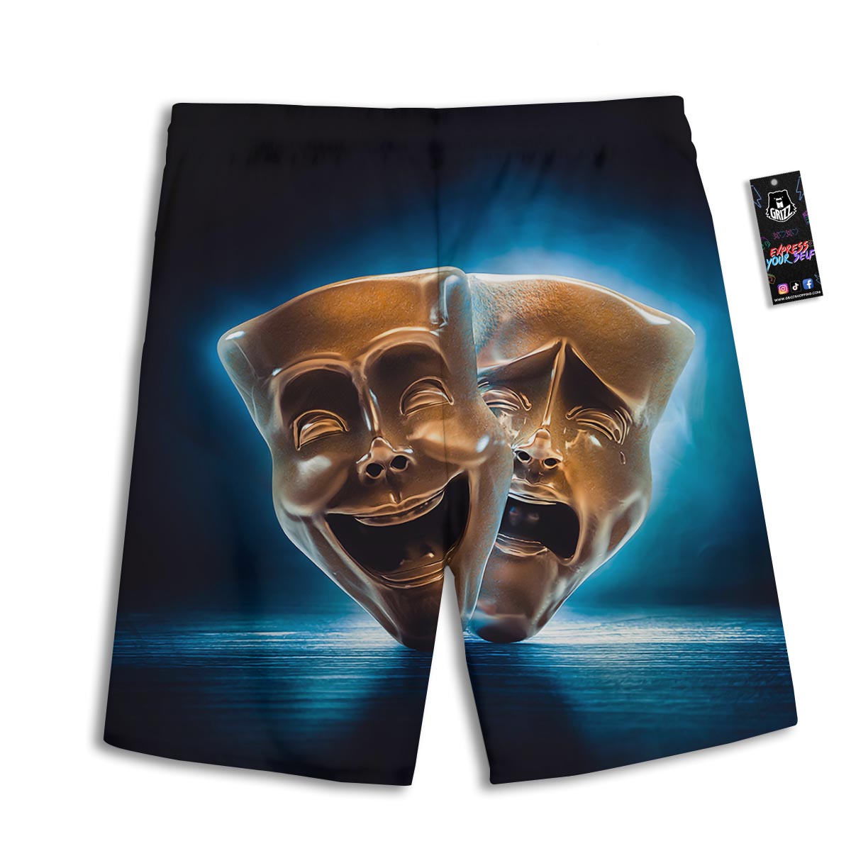 The Theatre Masks Sock And Buskin Men's Athletic Shorts