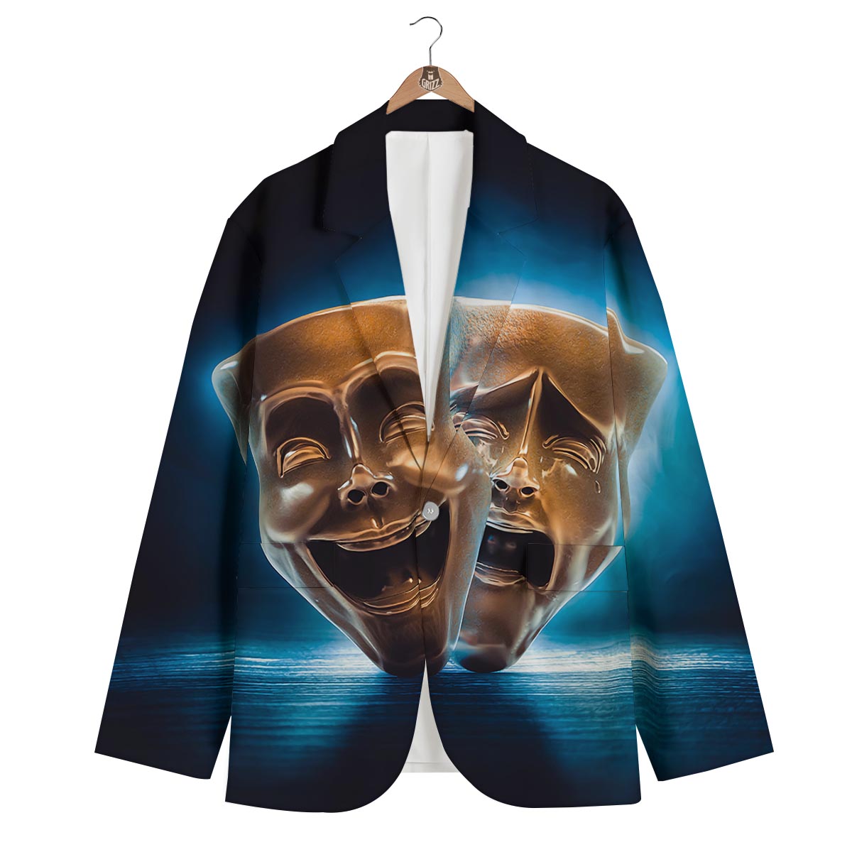 The Theatre Masks Sock And Buskin Men's Blazer-grizzshop