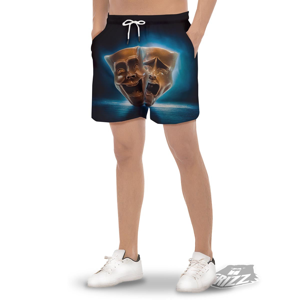 The Theatre Masks Sock And Buskin Men's Gym Shorts-grizzshop