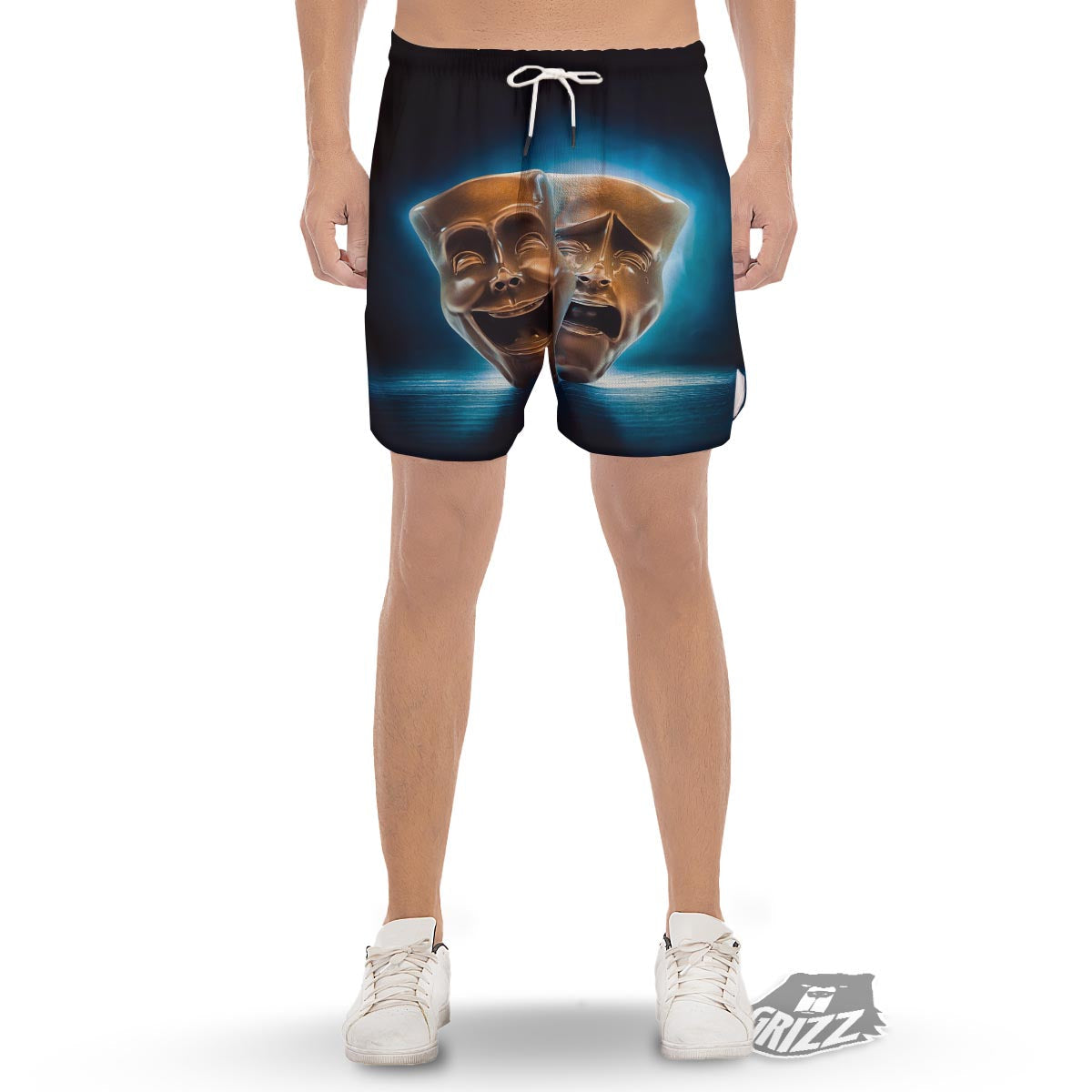 The Theatre Masks Sock And Buskin Men's Gym Shorts-grizzshop