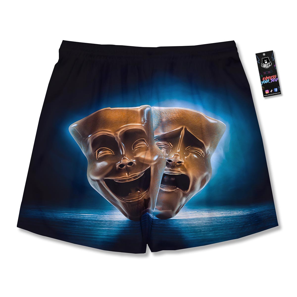 The Theatre Masks Sock And Buskin Men's Running Shorts-grizzshop