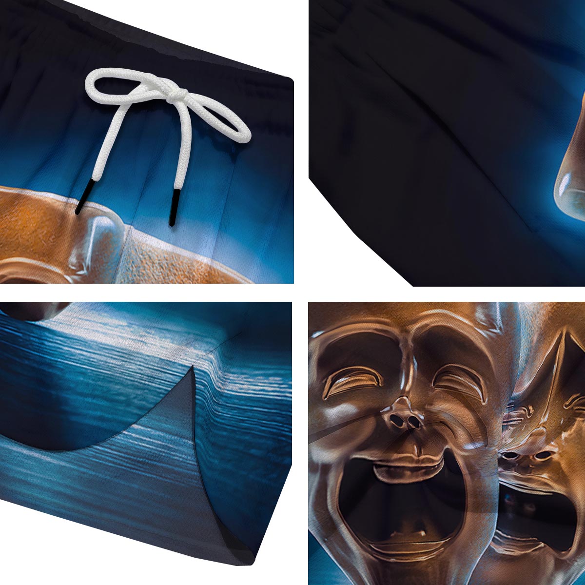 The Theatre Masks Sock And Buskin Men's Running Shorts-grizzshop