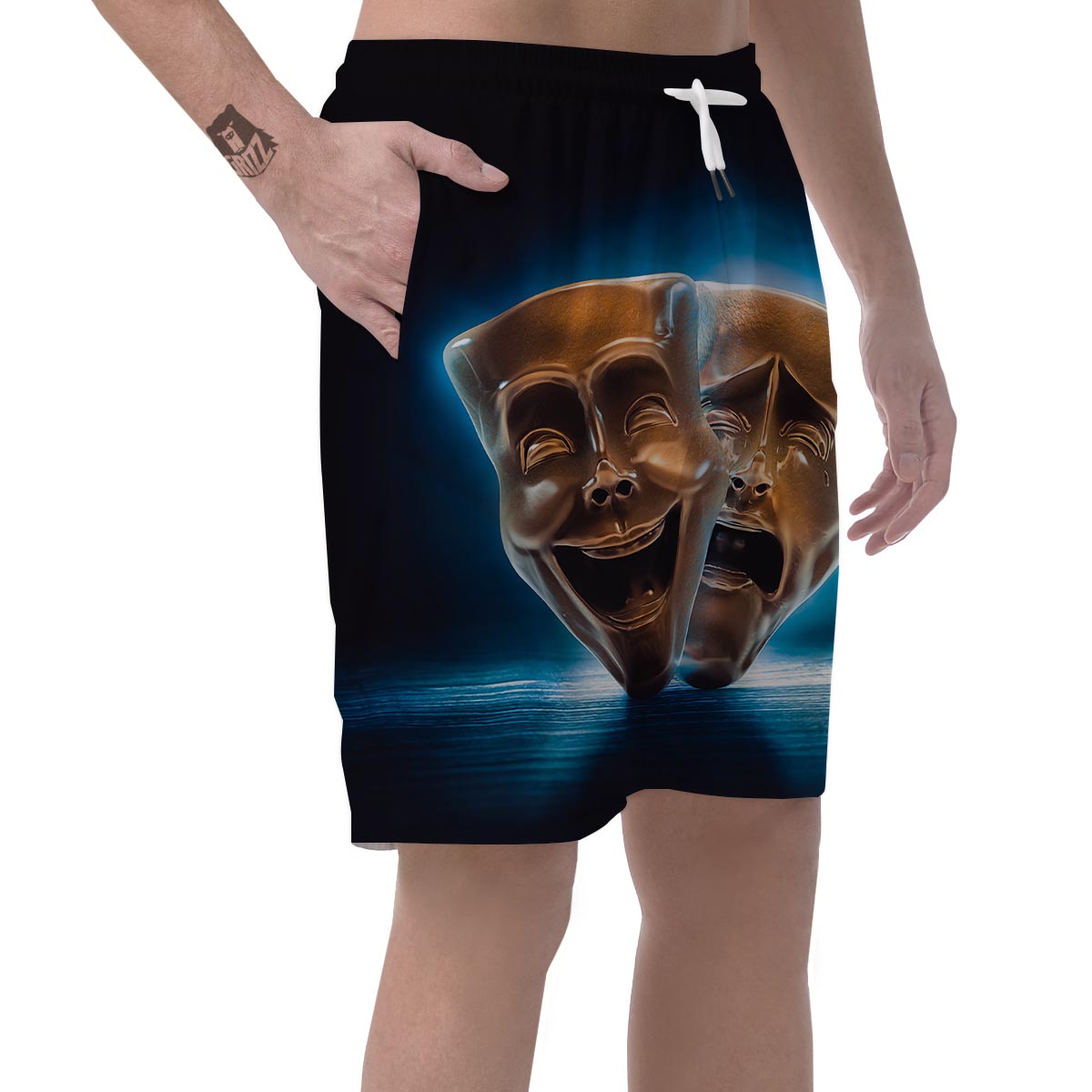 The Theatre Masks Sock And Buskin Men's Shorts-grizzshop