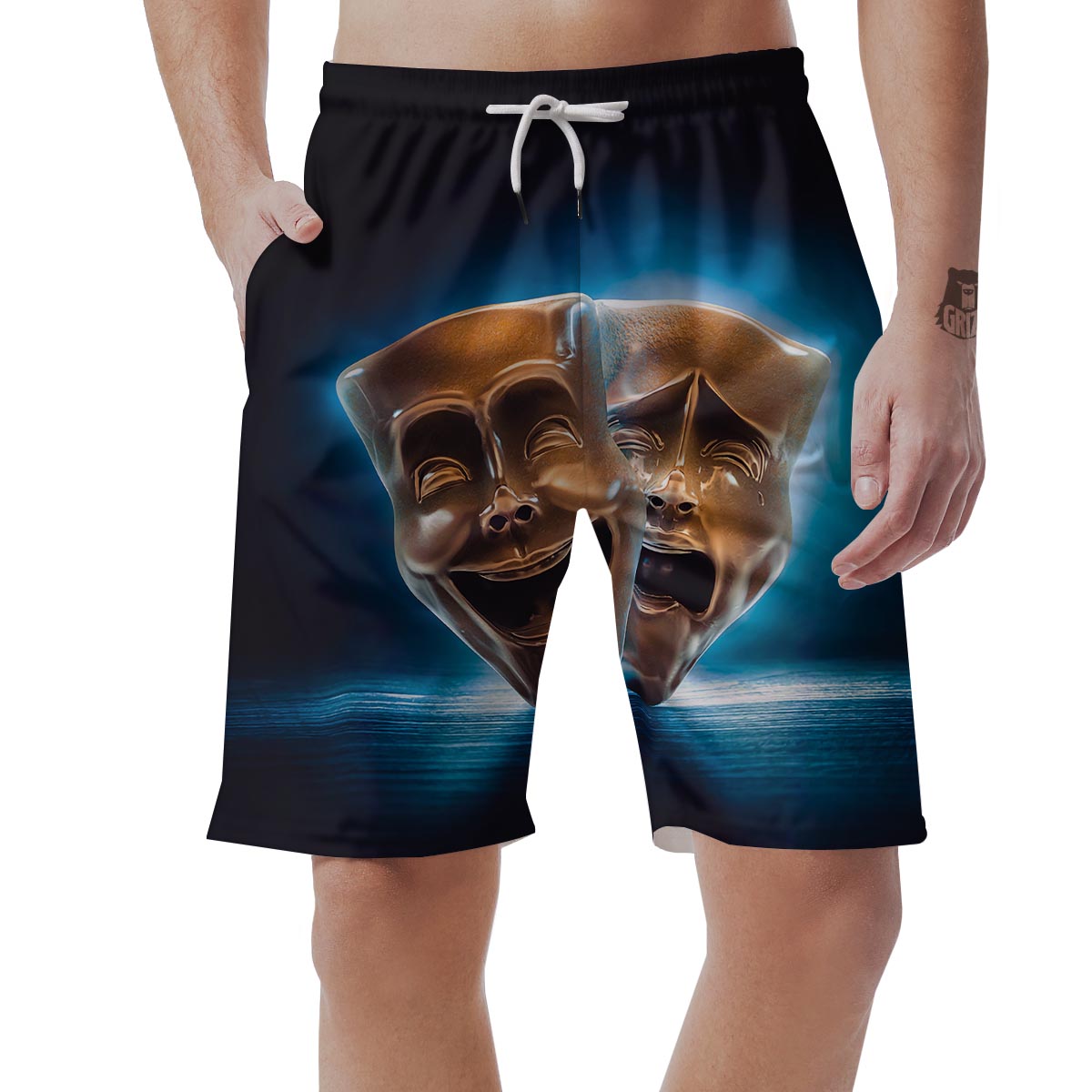The Theatre Masks Sock And Buskin Men's Shorts-grizzshop