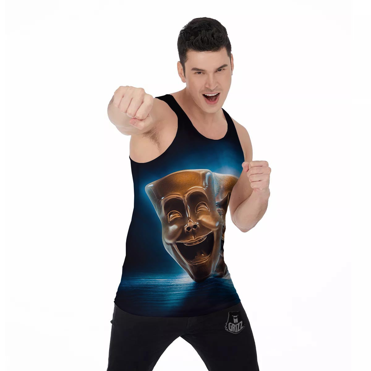 The Theatre Masks Sock And Buskin Men's Tank Top-grizzshop