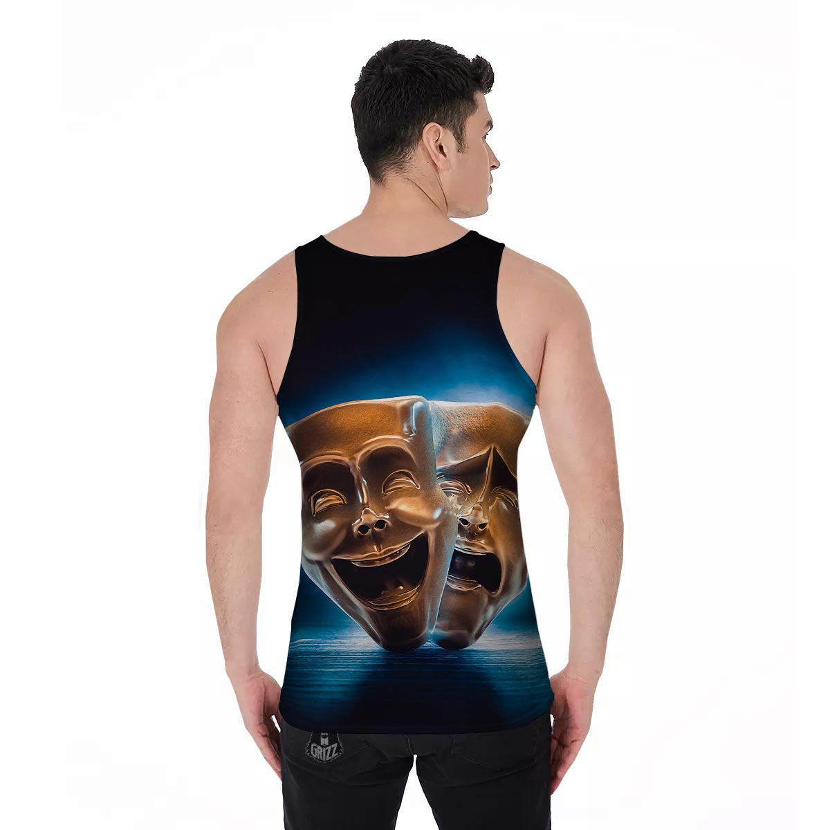The Theatre Masks Sock And Buskin Men's Tank Top-grizzshop