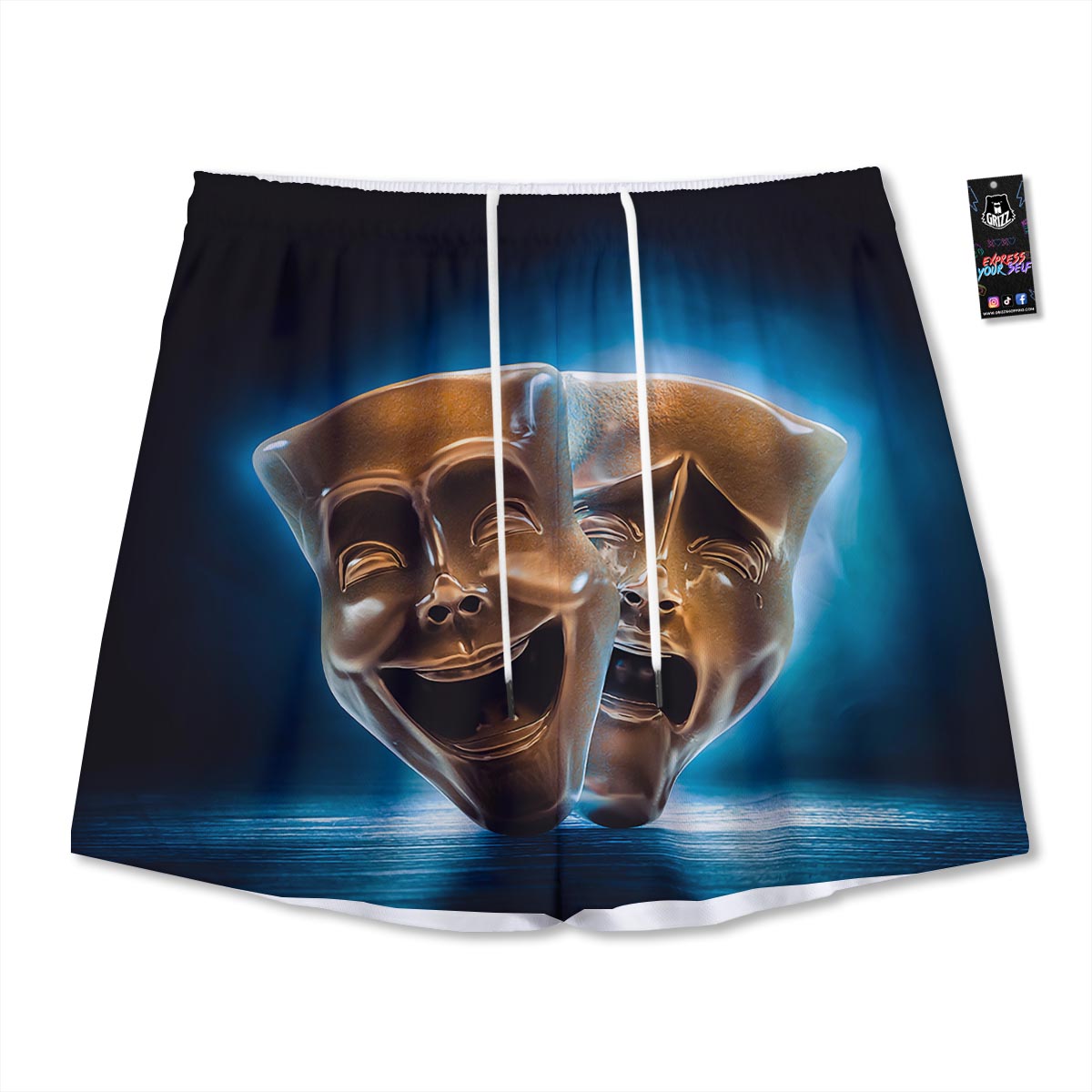 The Theatre Masks Sock And Buskin Mesh Shorts
