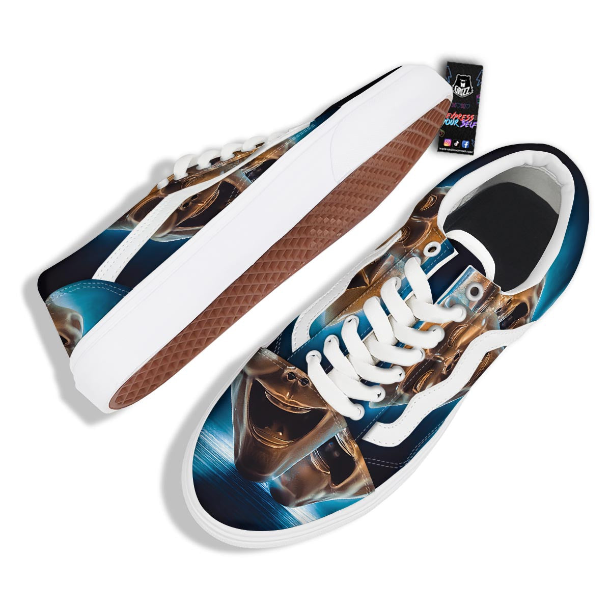 The Theatre Masks Sock And Buskin Skate Shoes-grizzshop