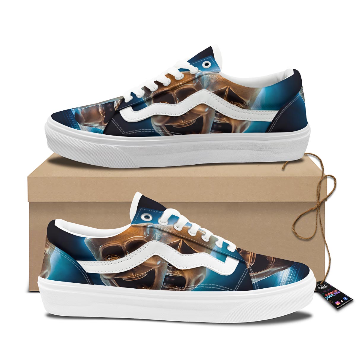 The Theatre Masks Sock And Buskin Skate Shoes-grizzshop