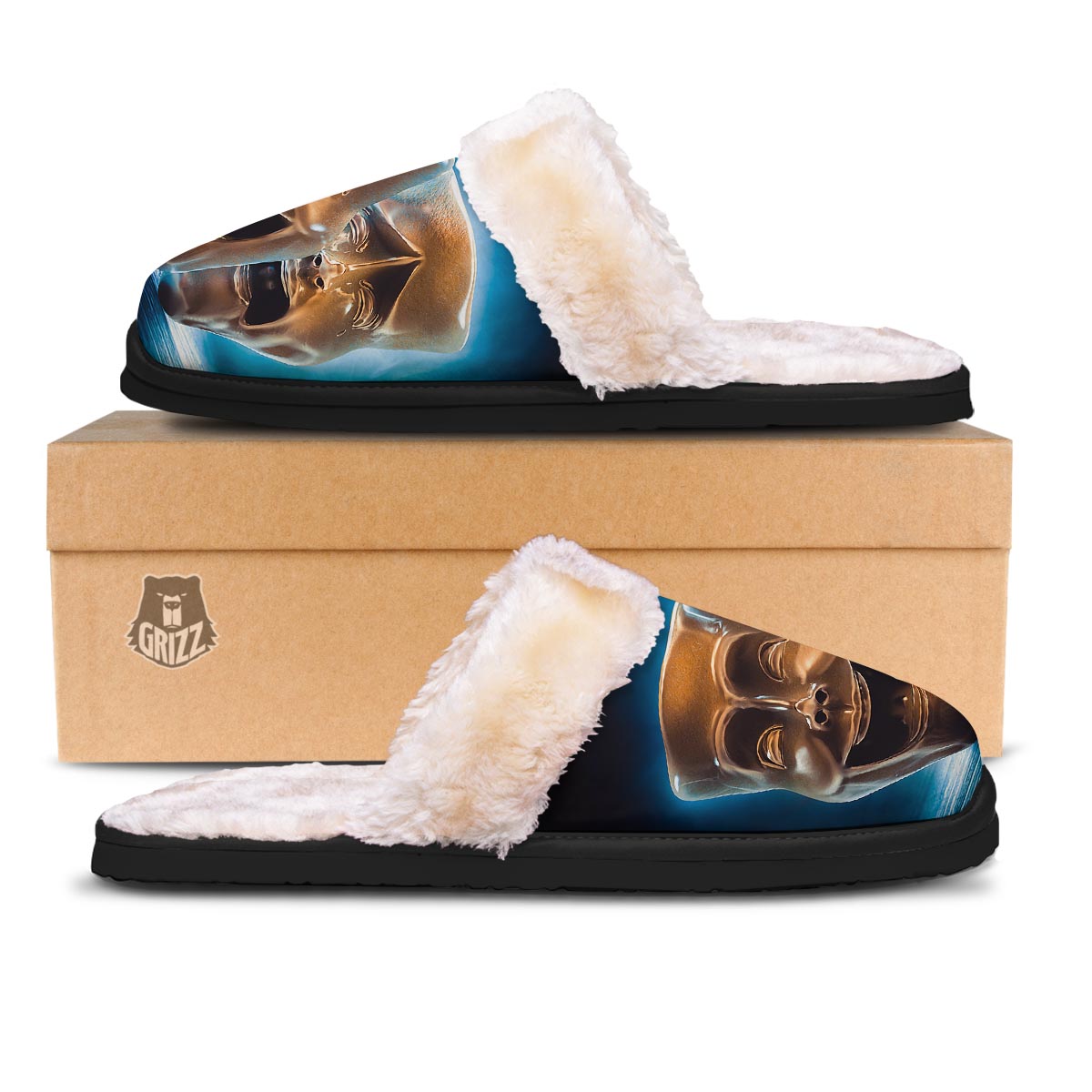 The Theatre Masks Sock And Buskin Slippers-grizzshop
