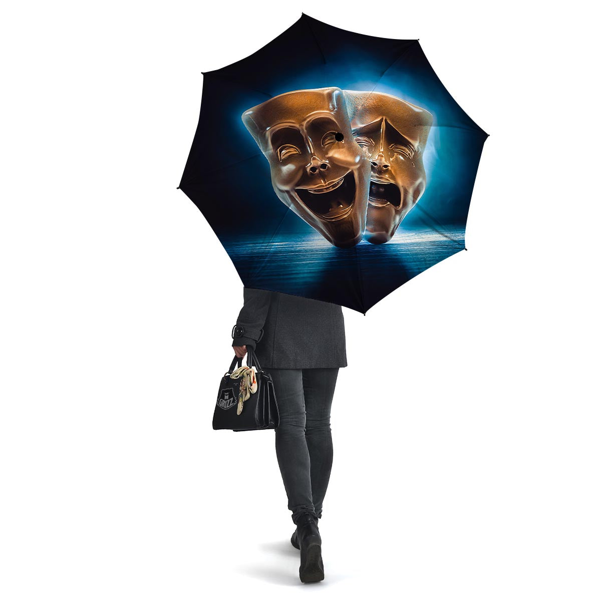 The Theatre Masks Sock And Buskin Umbrella-grizzshop