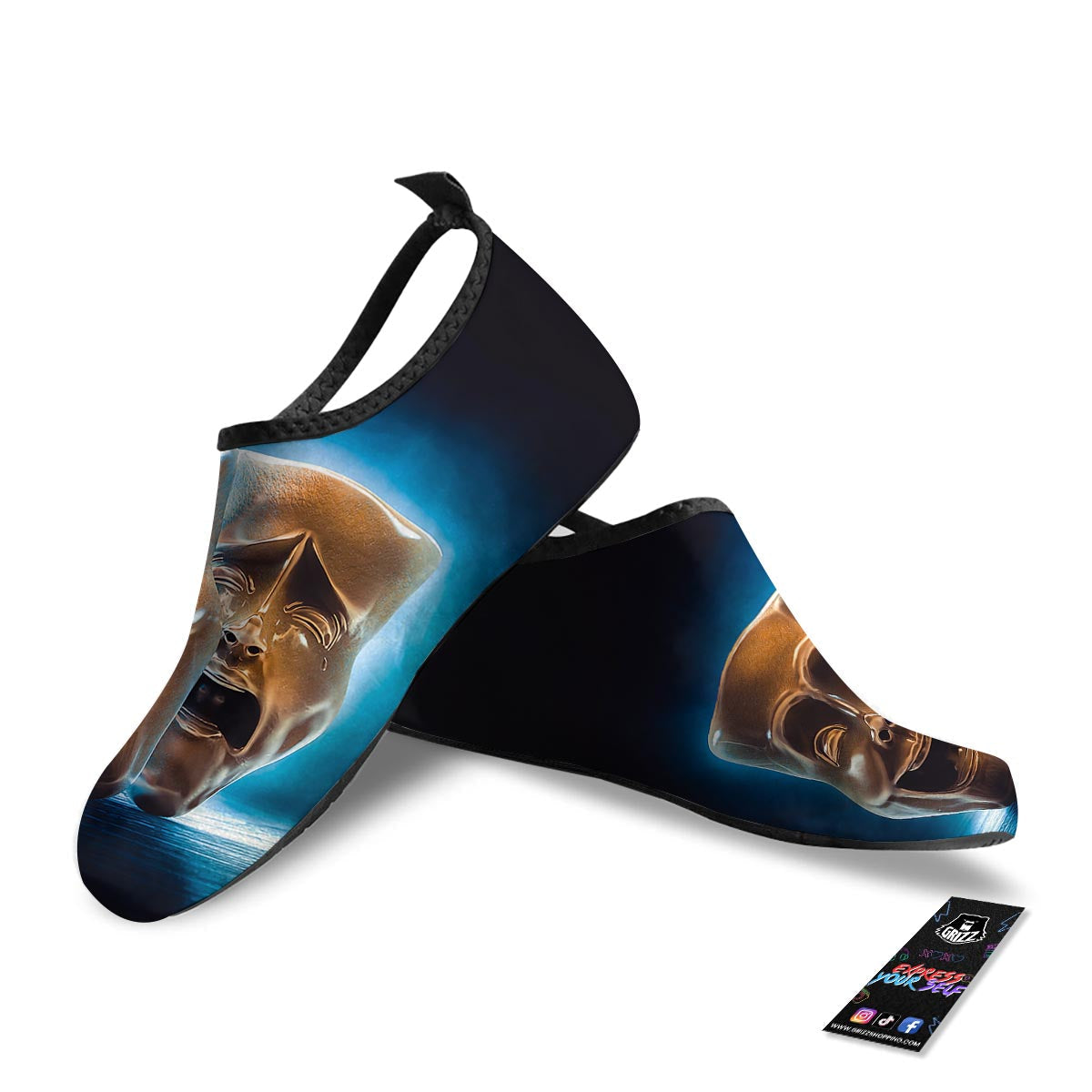 The Theatre Masks Sock And Buskin Water Shoes-grizzshop
