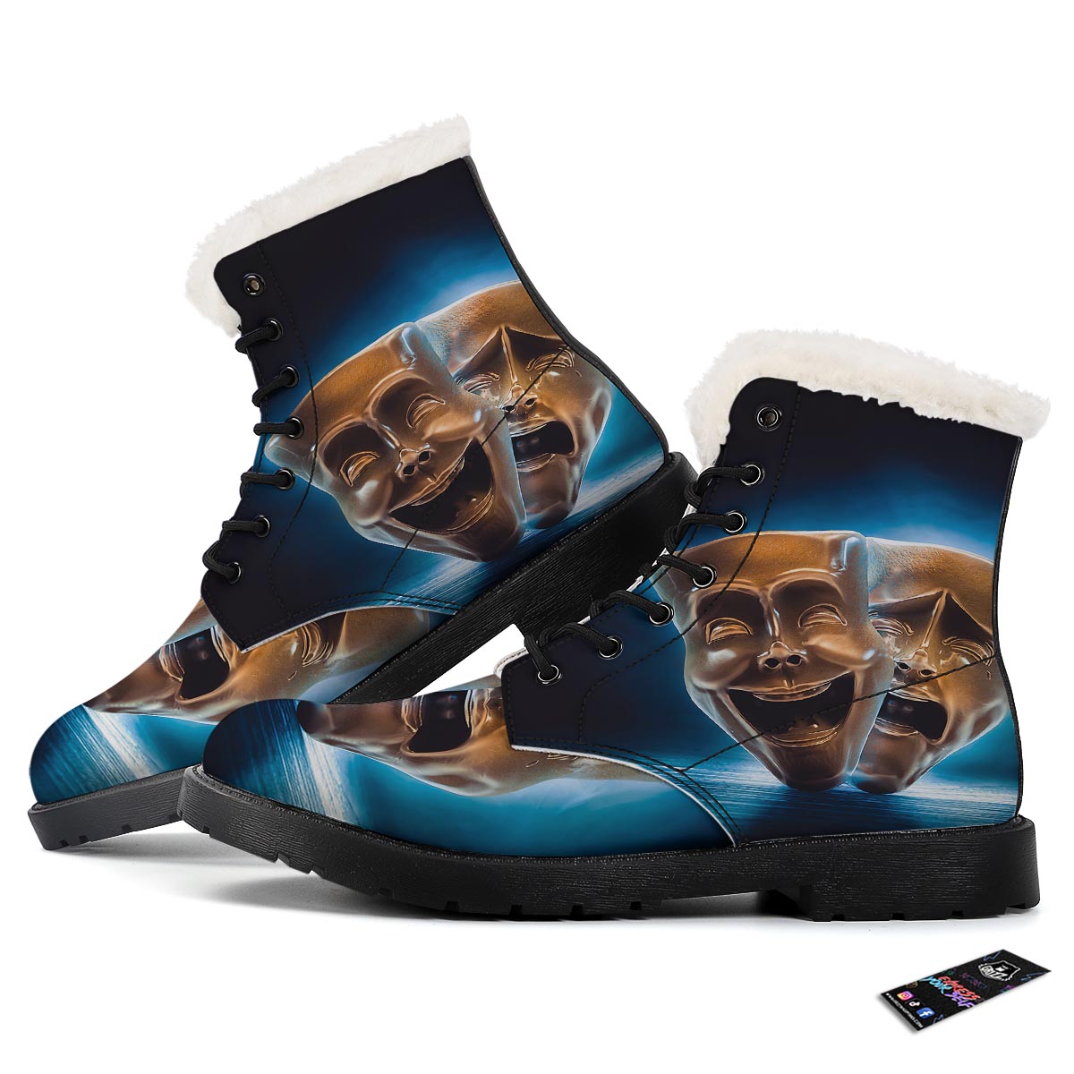 The Theatre Masks Sock And Buskin Winter Boots-grizzshop