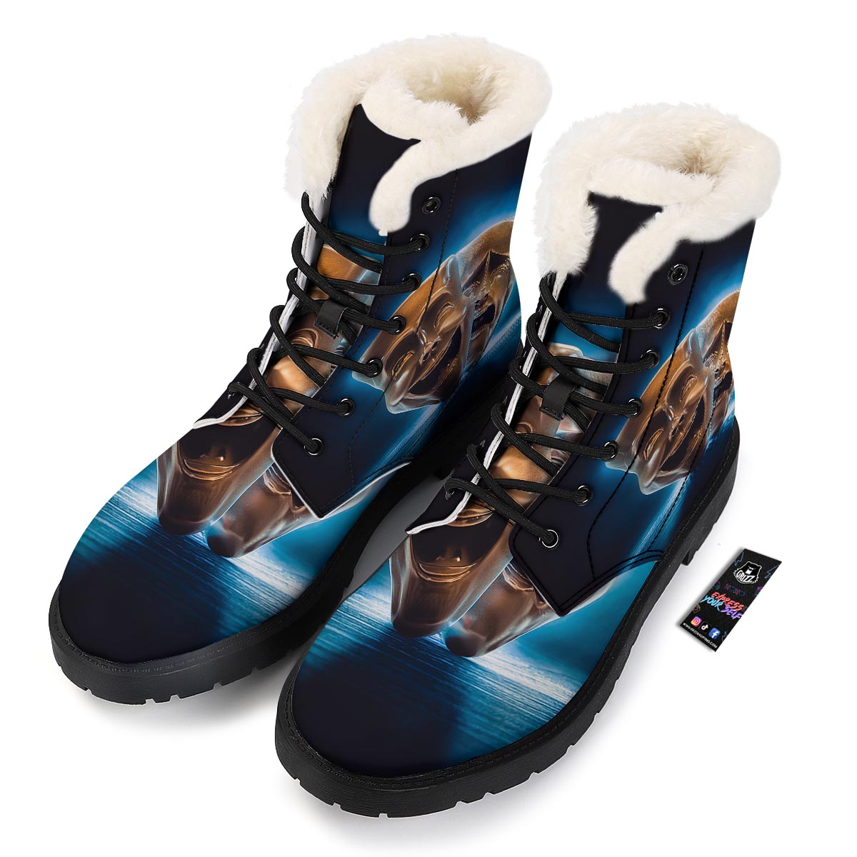 The Theatre Masks Sock And Buskin Winter Boots-grizzshop