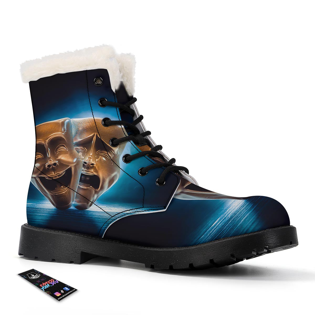 The Theatre Masks Sock And Buskin Winter Boots-grizzshop