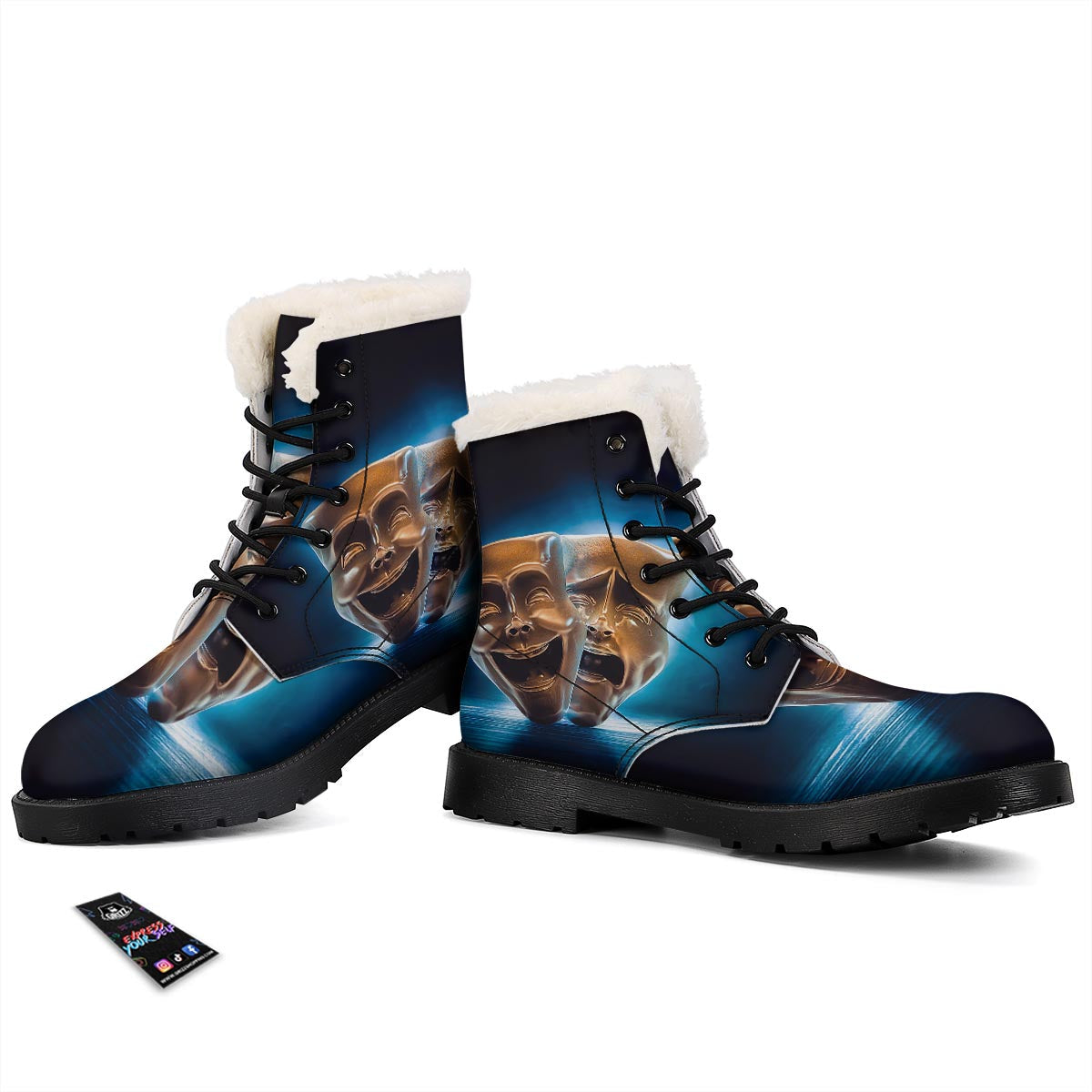 The Theatre Masks Sock And Buskin Winter Boots-grizzshop
