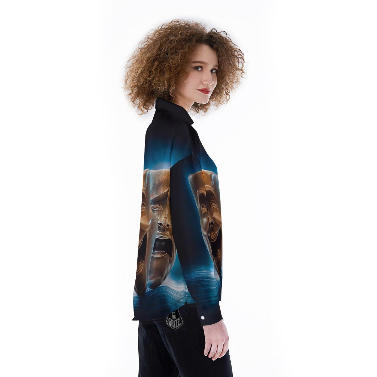 The Theatre Masks Sock And Buskin Women's Long Sleeve Shirts-grizzshop