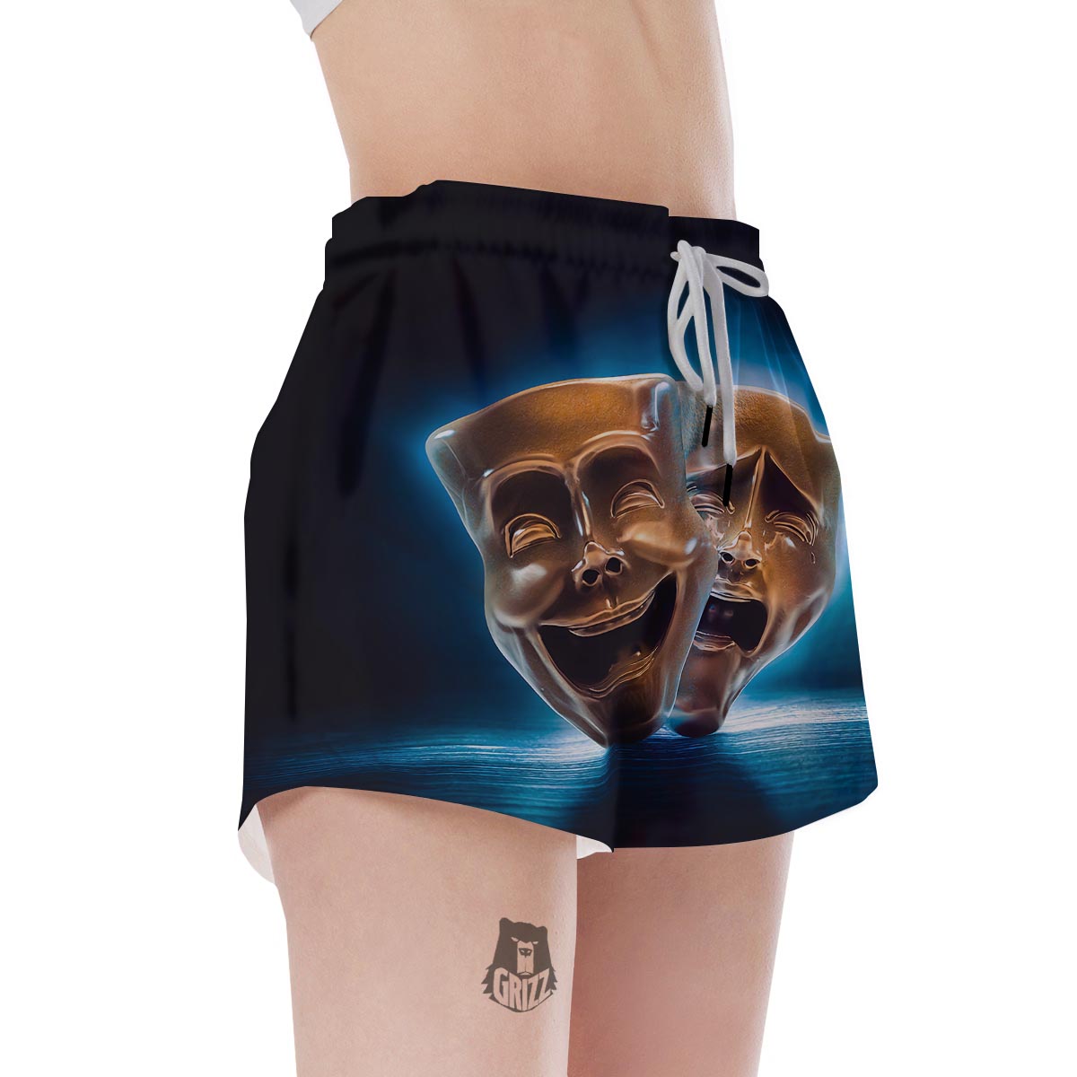 The Theatre Masks Sock And Buskin Women's Shorts-grizzshop