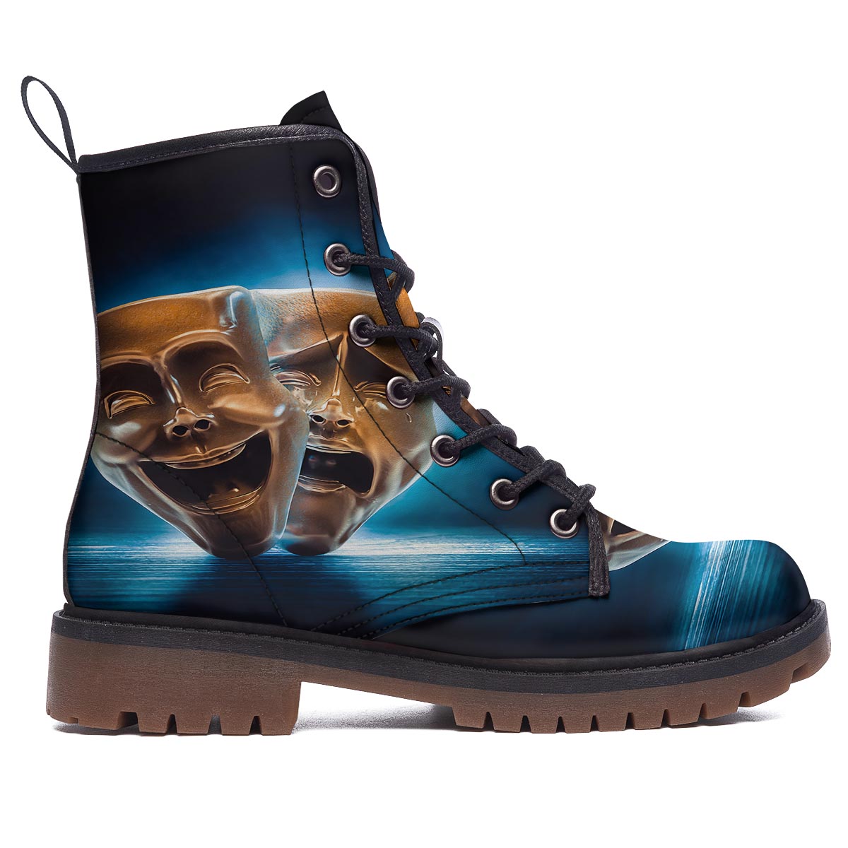 The Theatre Masks Sock And Buskin Work Boots-grizzshop