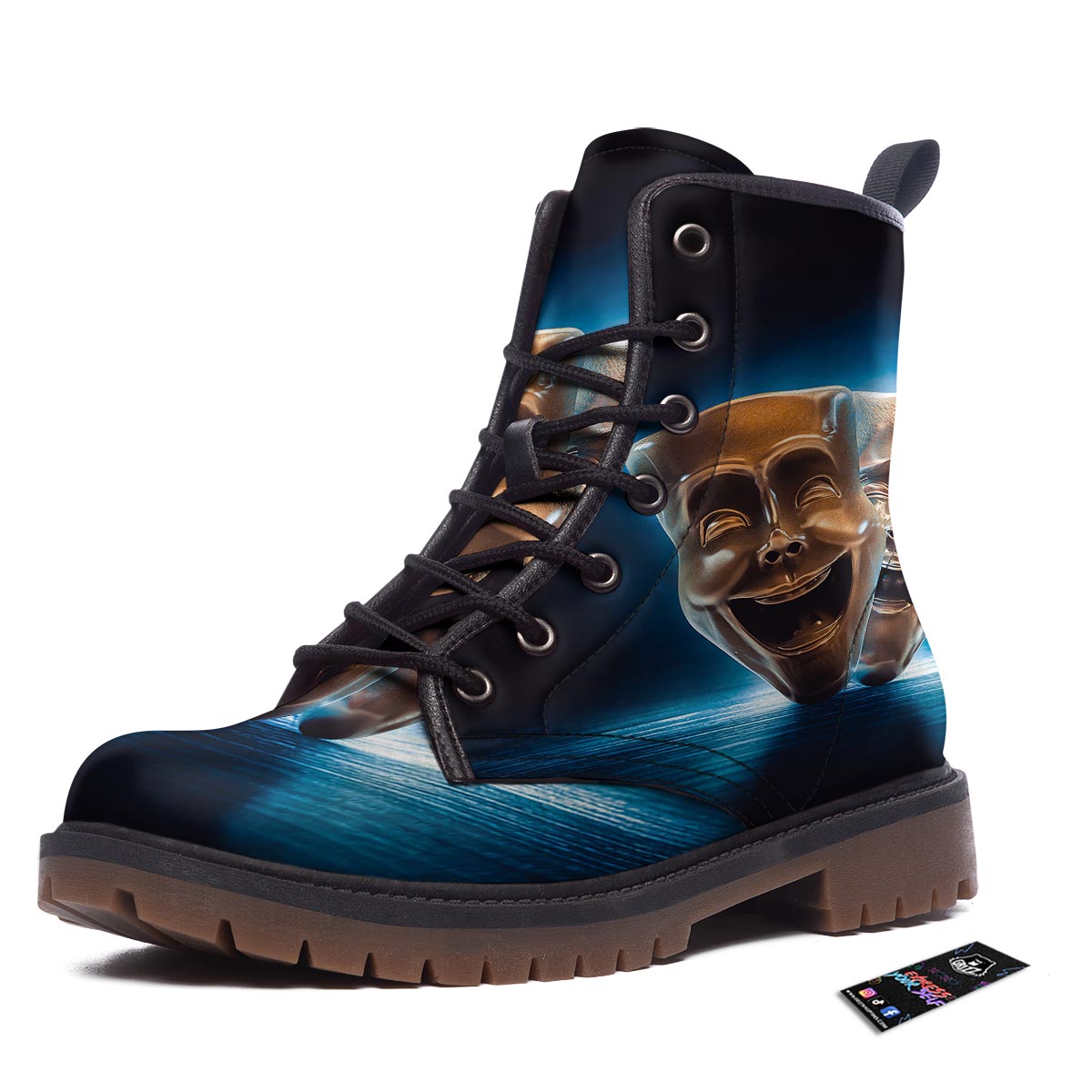 The Theatre Masks Sock And Buskin Work Boots-grizzshop