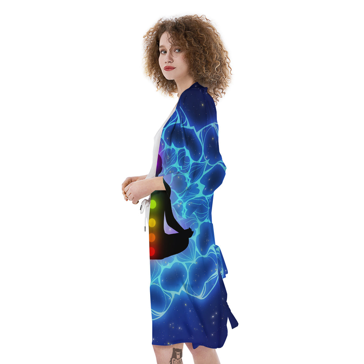 The Universe Chakras Print Kimono-grizzshop