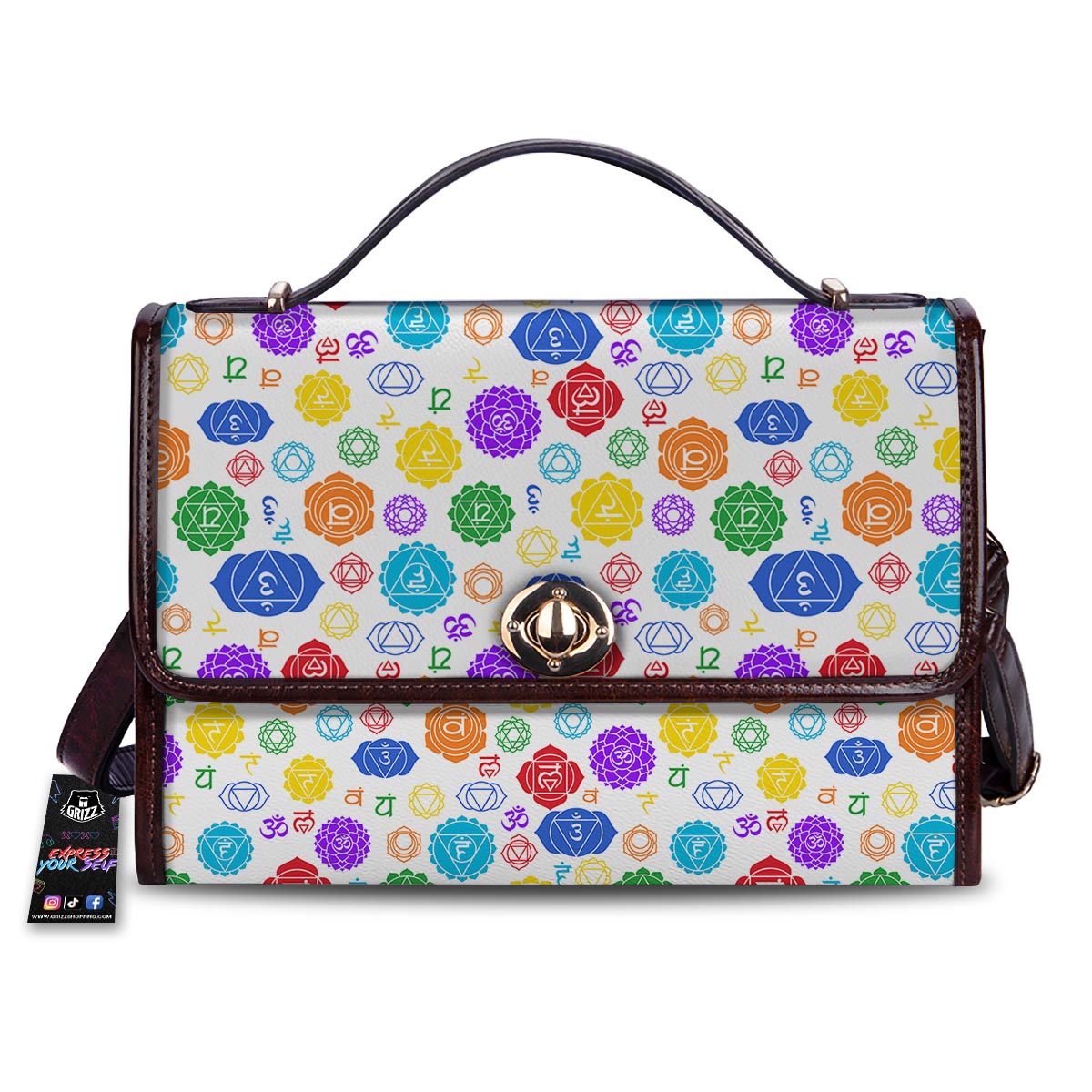The 7 Chakras And Reiki Print Pattern Women's Satchel Bag