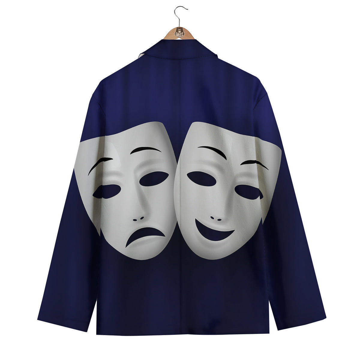 Theater Masks Tragedy And Comedy Print Men's Blazer-grizzshop