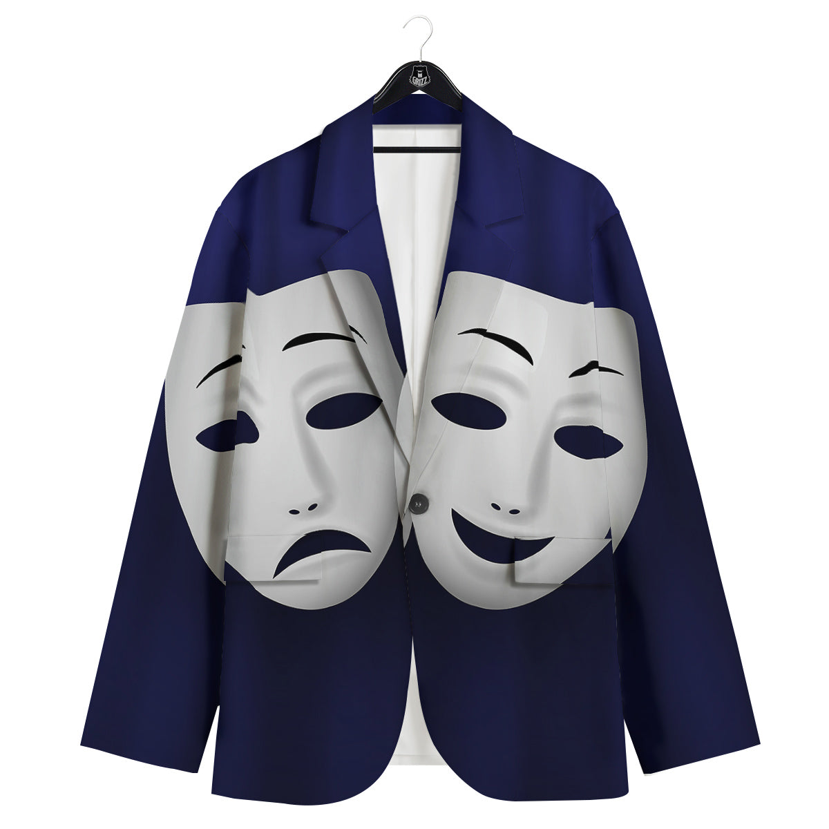 Theater Masks Tragedy And Comedy Print Men's Sport Coat-grizzshop