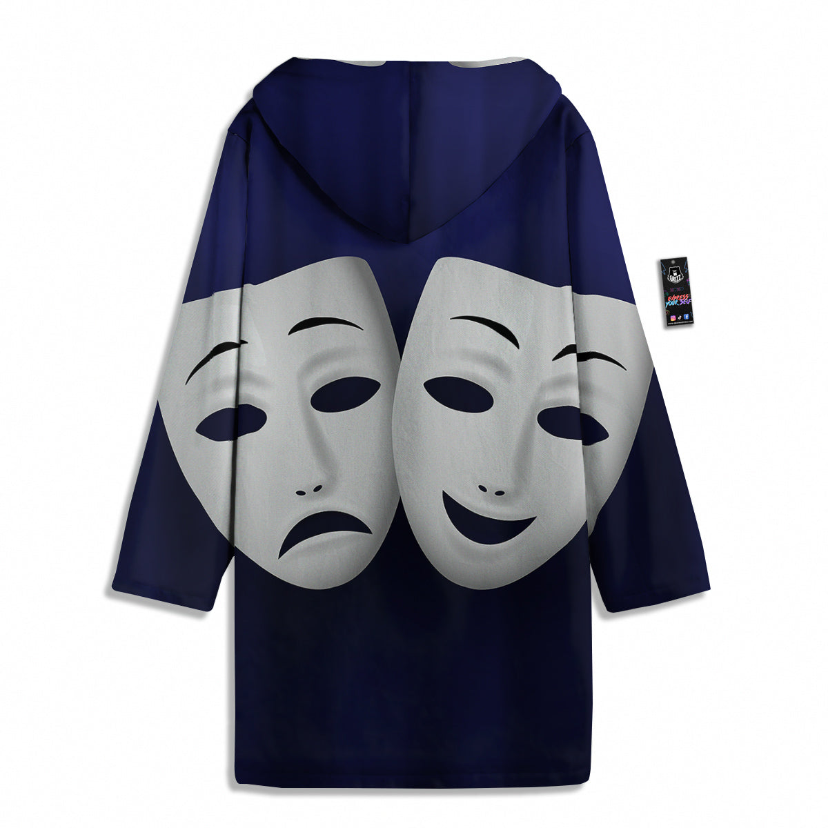 Theater Masks Tragedy And Comedy Print Men's Windbreaker Jacket-grizzshop